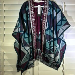 Soft Surroundings Topper NWT hand beaded and embroidered one size